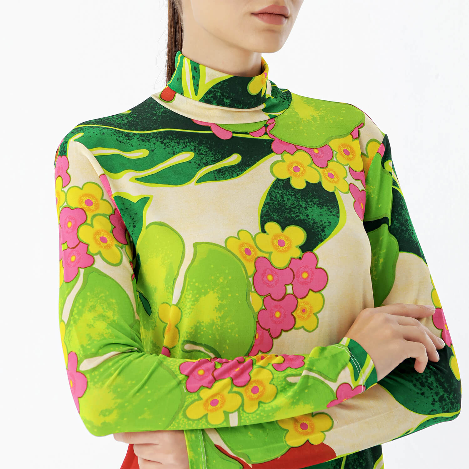 Dries Van Noten - Green Floral Print Blouses